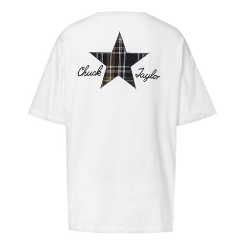 (WMNS) Converse Round Neck Loose Short Sleeve White 10020518-102