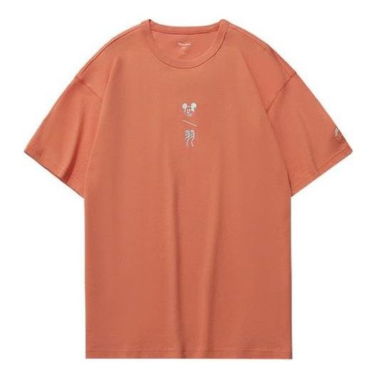 Li-Ning x Disney Mickey Crossover Sports Round Neck Tee 'Orange Red' AHSR205-3