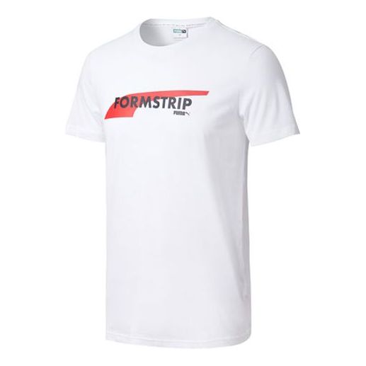 PUMA Printing Round Neck Short Sleeve White 597335-52