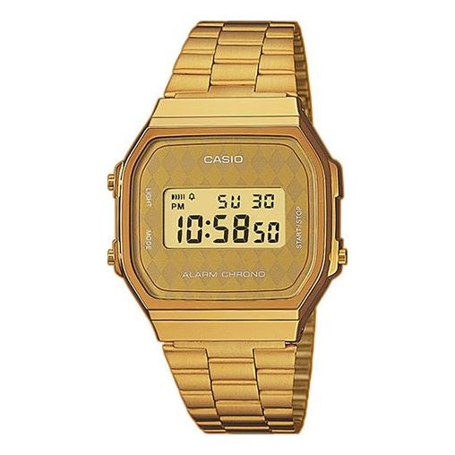 CASIO Quartz Waterproof Unisex Mens Gold Digital A168WG-9BWEF