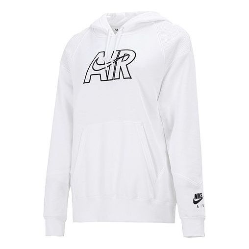 (WMNS) Nike AS NSW Air Fleece Hooded Pullover 'White' DM6060-100