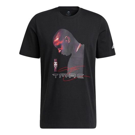 Men's adidas Character Printing Athleisure Casual Sports Short Sleeve Black T-Shirt HS8515
