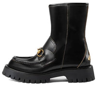 (WMNS) Gucci Horsebit-Embellished Ankle Boots 'Black' 643900-DS800-1000