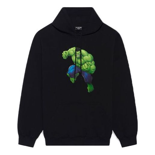 Balenciaga x Marvel Hulk Hoodie Medium Fit 'Black' 600583TLV581000