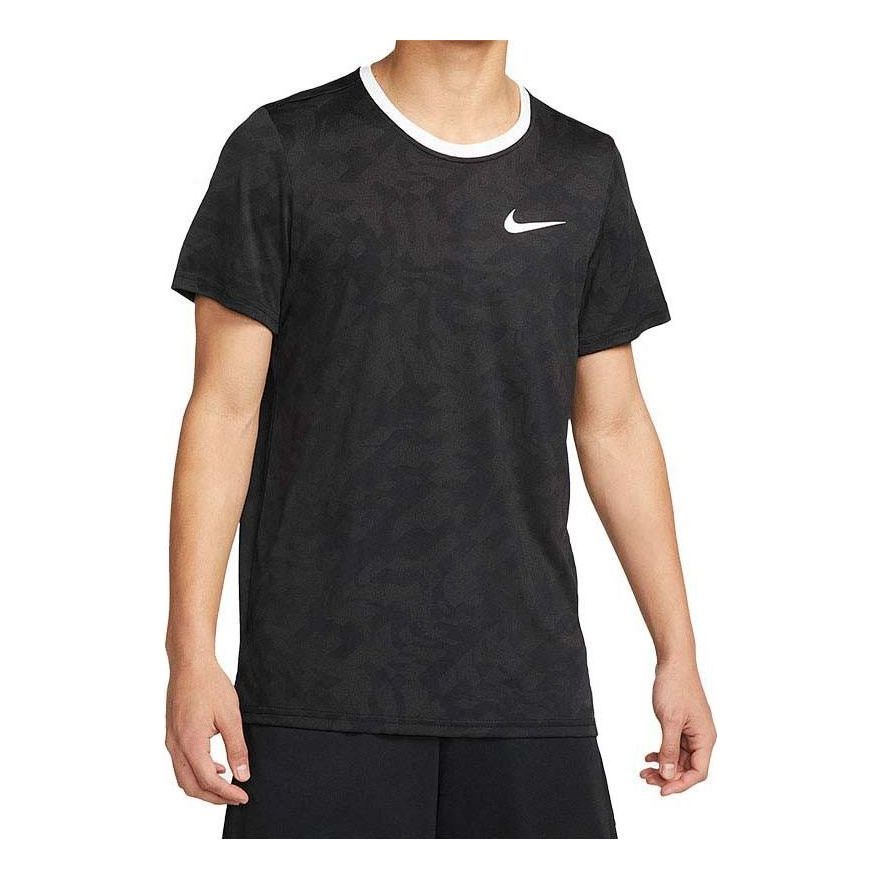 Nike Solid Men Round Neck T-Shirt 'Black' DM6477-010