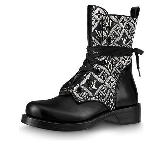 (WMNS) LOUIS VUITTON Metropolis Boots 'Black White Monogram' 1A8DEY