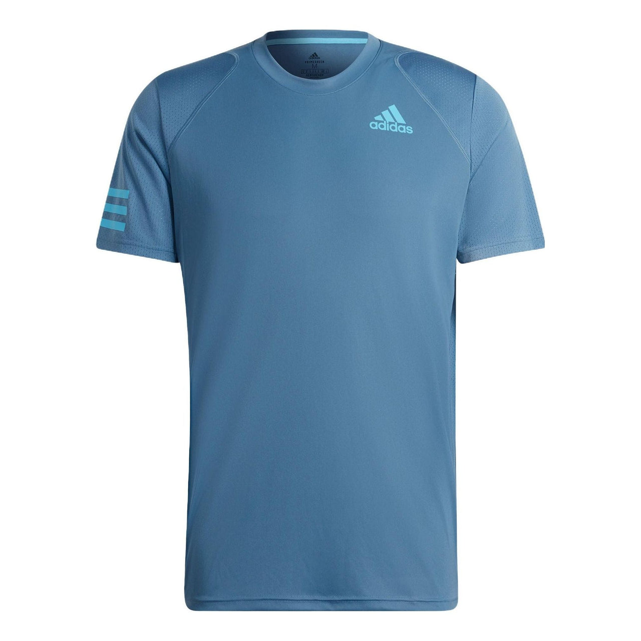 Men's adidas Casual Breathable Solid Color Tennis Sports Short Sleeve Blue T-Shirt HB8033