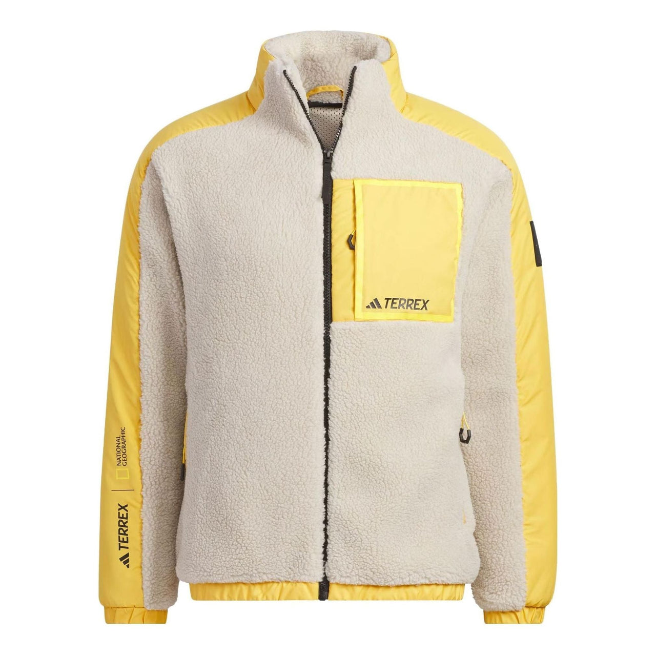 adidas National Geographic High-Pile Fleece Jackets Asia Sizing 'Beige Yellow' IL8985