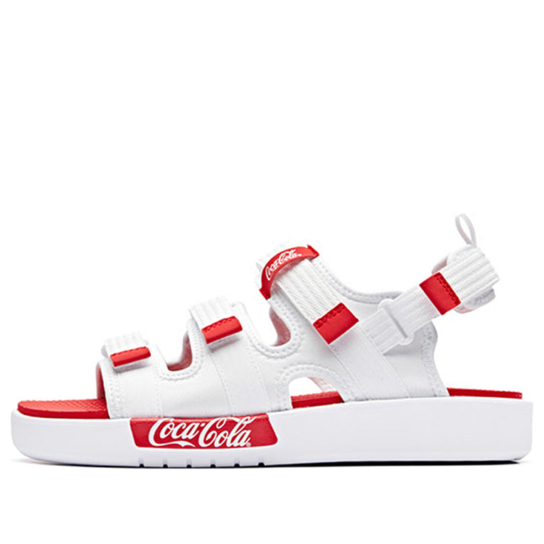 ANTA x Coca Cola Beach Sandals 'White Red' 91926971-7