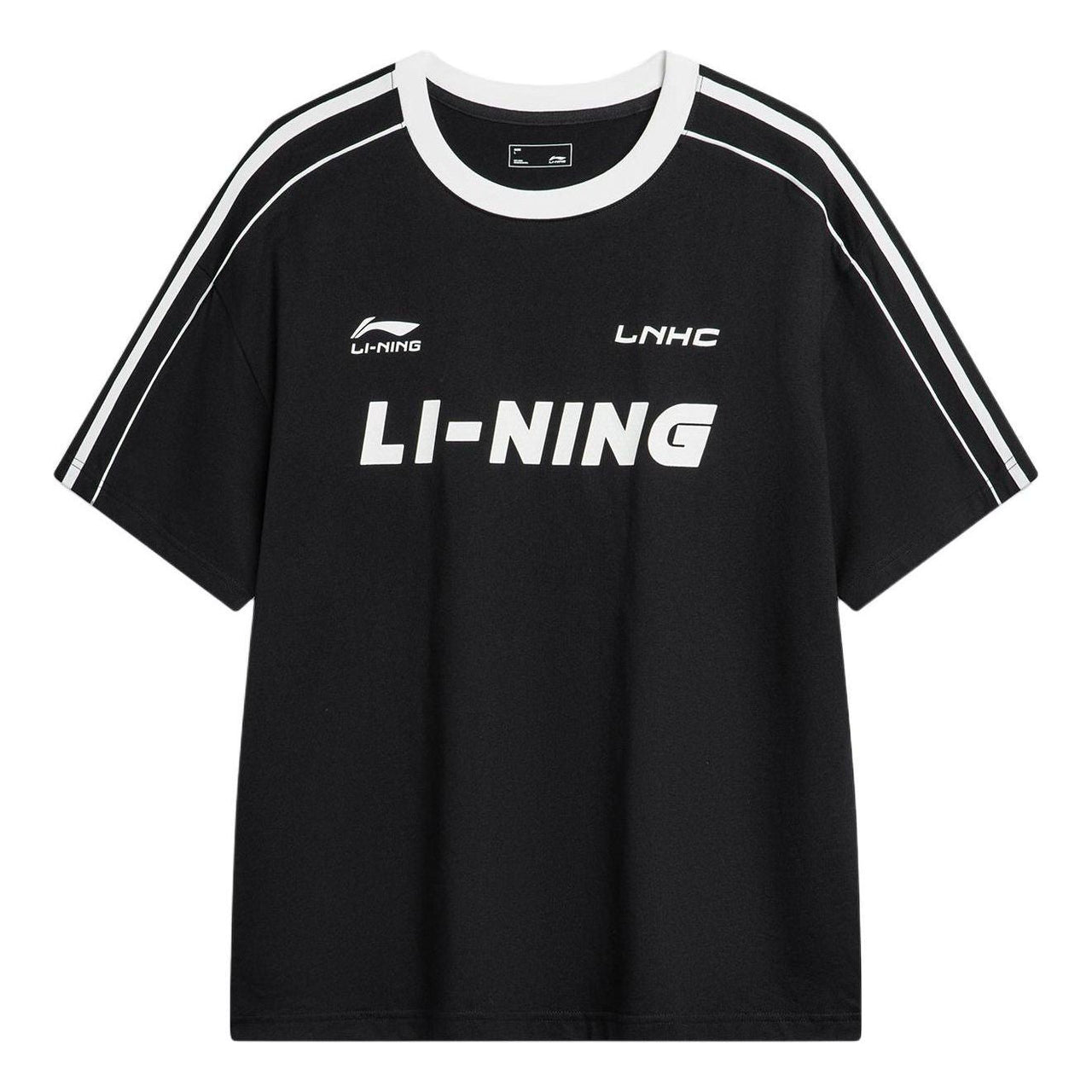 Li-Ning Graphic Soccer T-shirt 'Black White' AHSU657-2