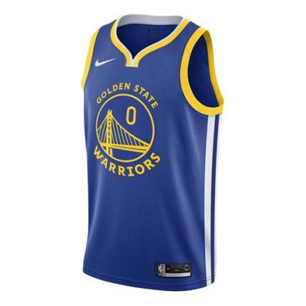 Nike NBA City limited Sports Basketball Vest SW Fan Edition 19-20 Season Golden State Warriors Russell 0 Blue AV4947-404