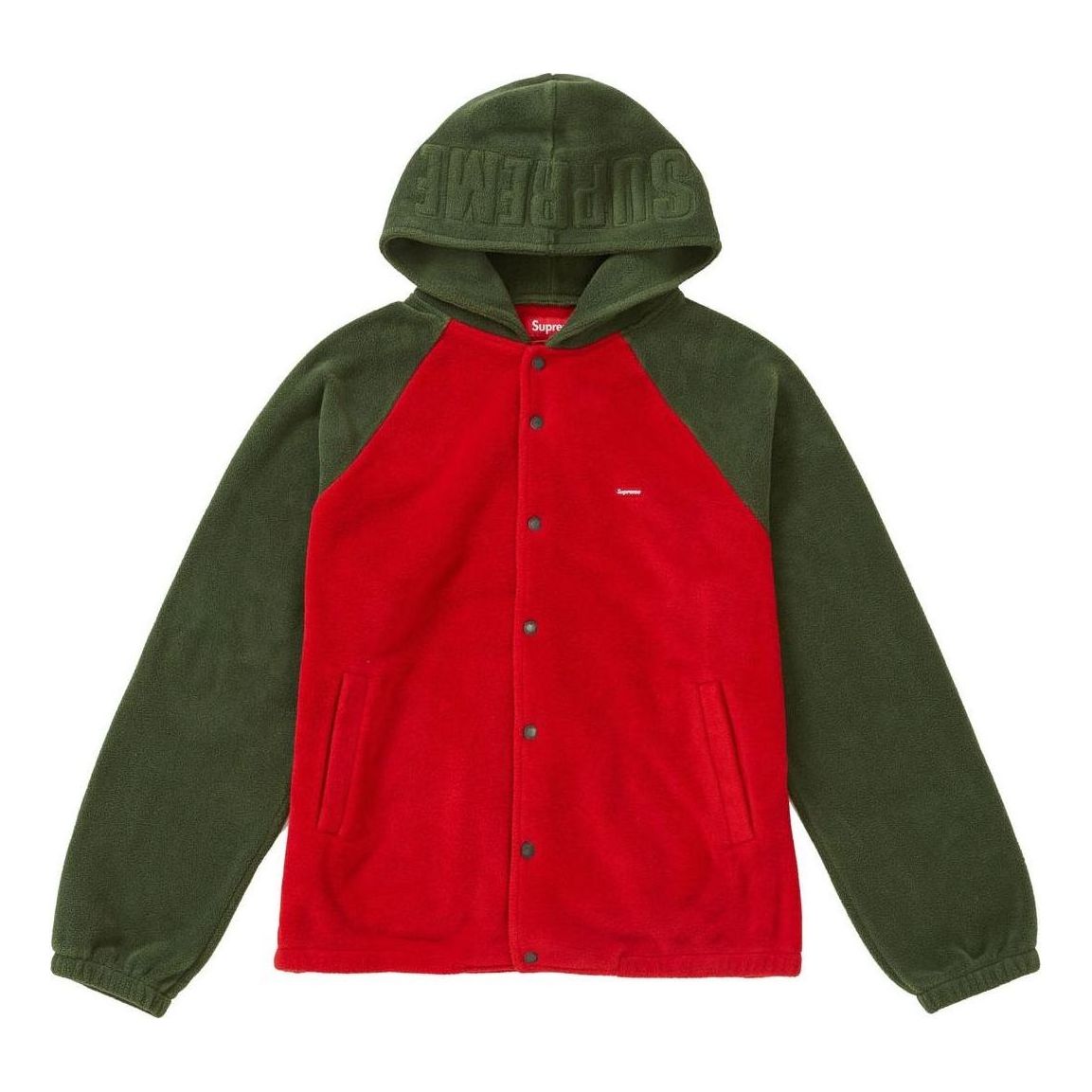 Supreme FW18 Polartec Hooded Raglan Coat 'Red' SUP-FW18-1097