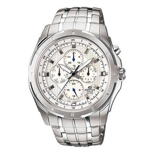 CASIO Quartz EDIFICE Stainless Steel Strap White Dial Mens White Analog EF-328D-7A