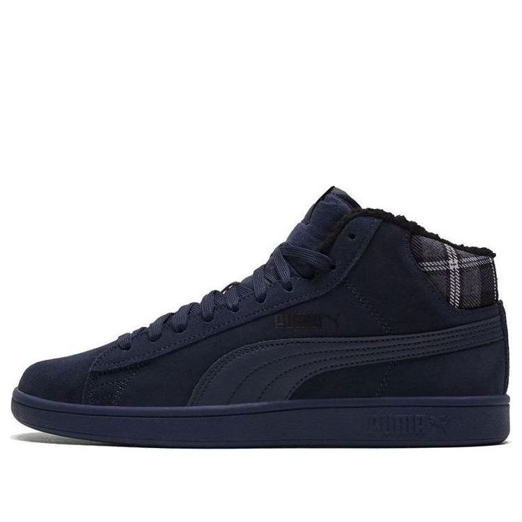 PUMA Smash V2 Mid Wtr Fleece Blue/Black Mid Board Shoes 366810-04