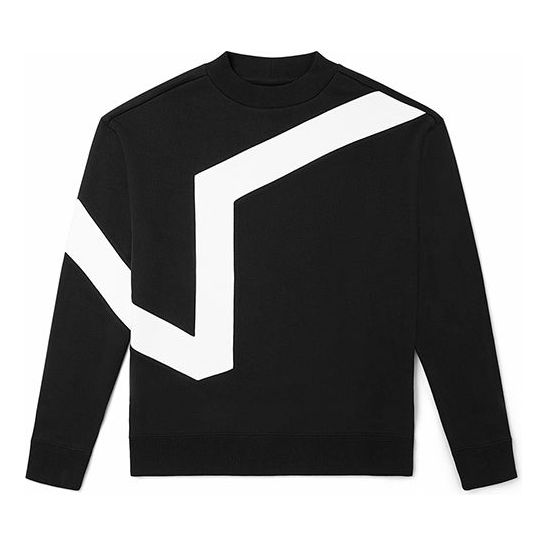 Vans Logo Printing Casual Sports Pullover Couple Style Black VN0A54NCBLK