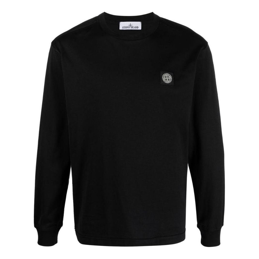 STONE ISLAND Long Sleeve Patch T-shirt 'Black' 101522713-A0029