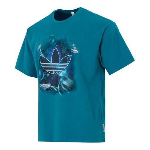 adidas originals Y2K Tee 4 Element Large Logo Printing Athleisure Casual Sports Short Sleeve Couple Style Green HM8028