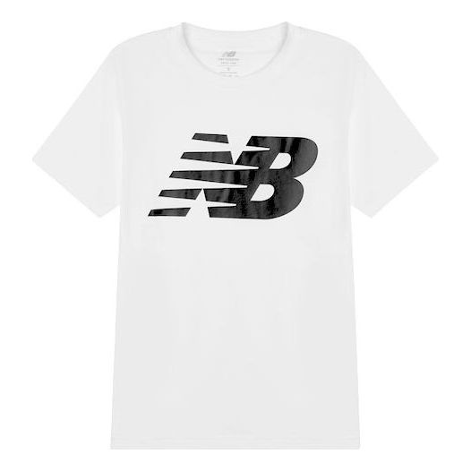 New Balance Classic Flying Graphic Tee 'White Black' MT03919-WT