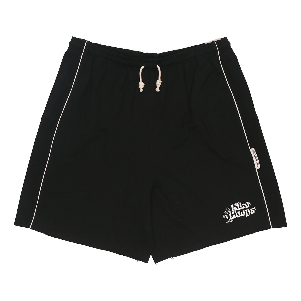 Nike Solid Color Lacing Elastic Breathable Sports Shorts Black DH7384-010