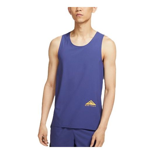 Men's Nike Dri-FIT Rise 365 Contrast Color Stitching Running Sports Dark Purple Gray Vest CZ9191-057