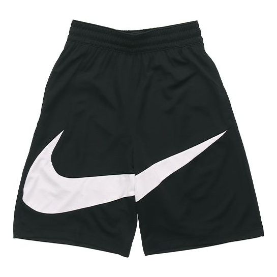 Nike swoosh LOGO Printing Basketball Athleisure Casual Sports Shorts Black BV9385-011