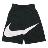 Nike swoosh LOGO Printing Basketball Athleisure Casual Sports Shorts Black BV9385-011