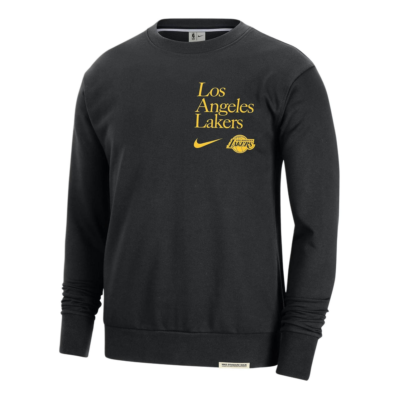 Nike x NBA Los Angeles Lakers Crew-Neck Sweatshirt 'Black' FD8654-010