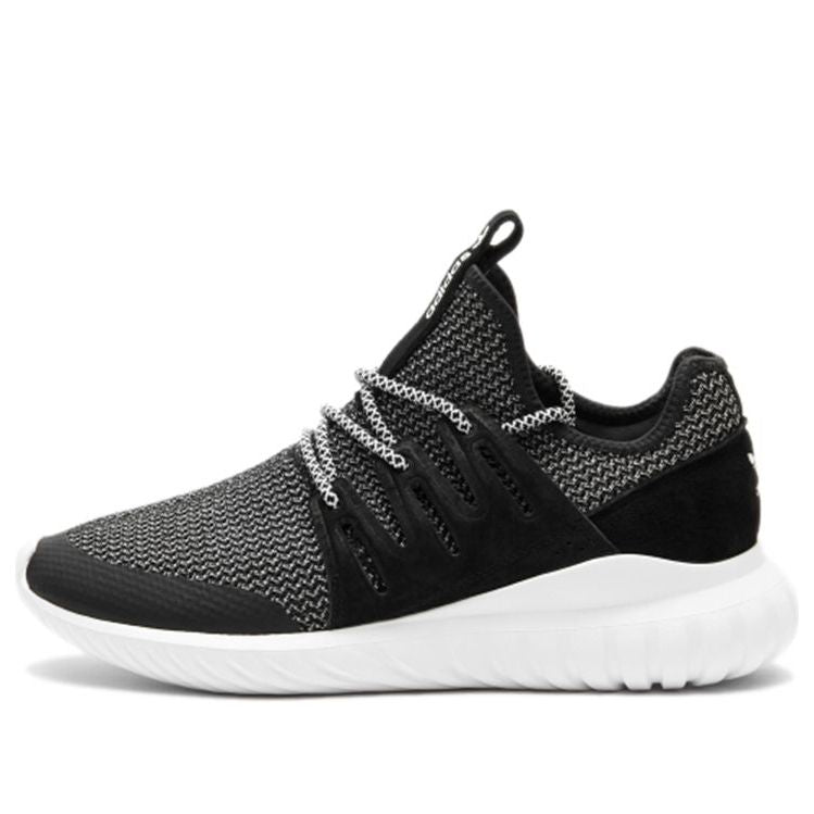 adidas Tubular Cozy Breathable Running Shoes Black White Unisex 'Black White' BA7718