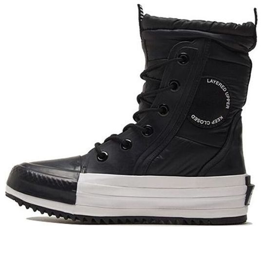 (WMNS) Converse Chuck Taylor All Star MC Boot High 'Water Repellent - Black White' 569380C