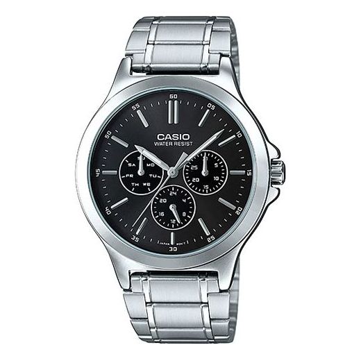 CASIO Waterproof Stainless Steel Men Mens Black Analog MTP-V300D-1A