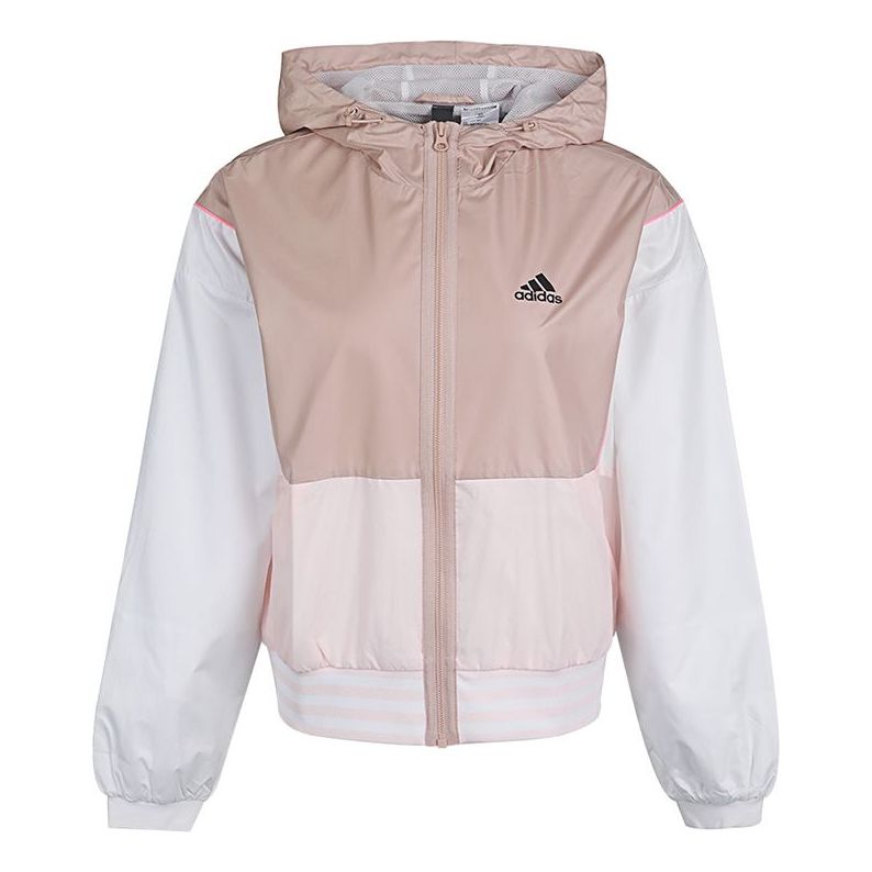 (WMNS) adidas neo MUST HAVES BLOCK Colorblock Logo Windproof Jacket Pink GF0127