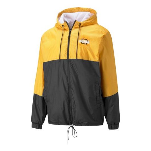 PUMA Mvp Windbreaker Drawstring hooded Woven Jacket Yellow 532208-02