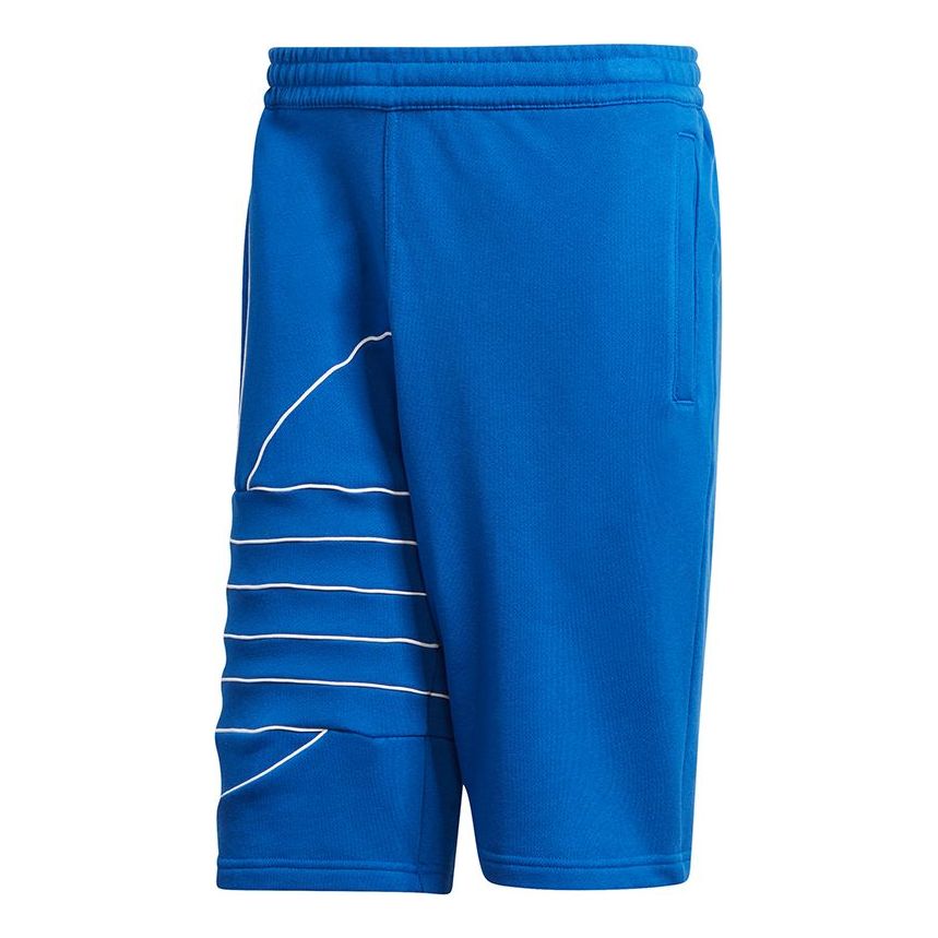 adidas originals Bg T out Short Splicing Logo Knit Sports Shorts Blue GE0820