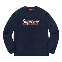 Supreme Underline Crewneck 'Navy White' SUP-SS20-353