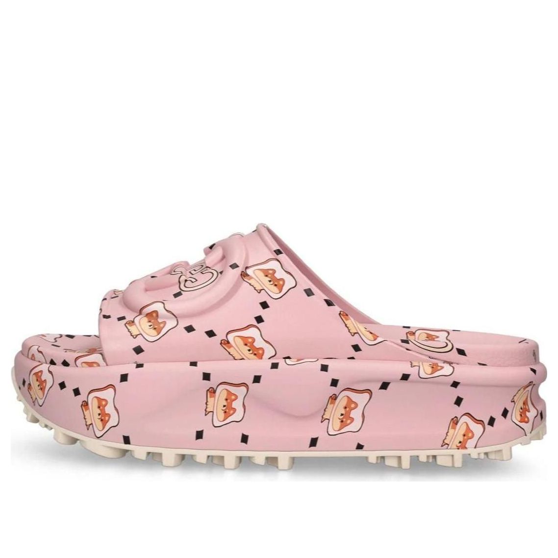 (WMNS) Gucci x Pikarar Slide Sandal With GG Animal Print 'Light Pink' 737926-JAAC6-6810