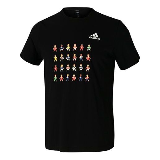 adidas 8-Bit Tee Printing Sports Short Sleeve Black GL1999