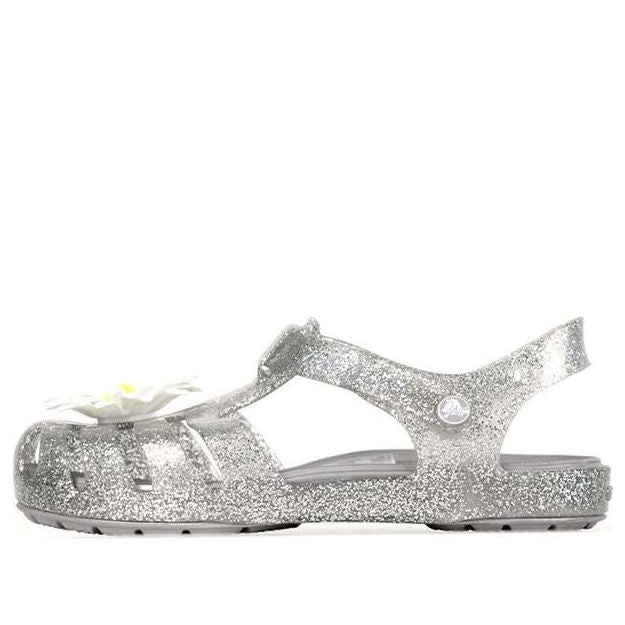(PS) Crocs Isabella Charm Minimalistic Casual Sandals Silver 205535-040