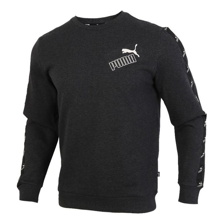 PUMA Amplified Crew Sweatshirt 'Black White' 586916-07