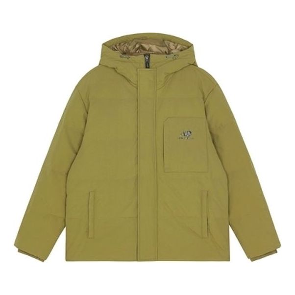 New Balance Logo Hooded Jacket 'Olive Green' AMJ13331-OV