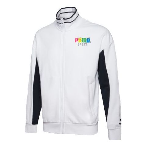 PUMA Logo Sleeve Track Jacket 'White Black' 597343-02