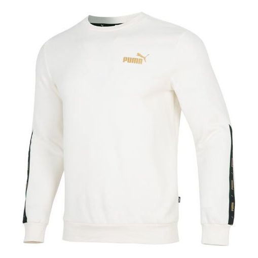 PUMA Ess Metallic Logo Sweater 'White' 674346-65