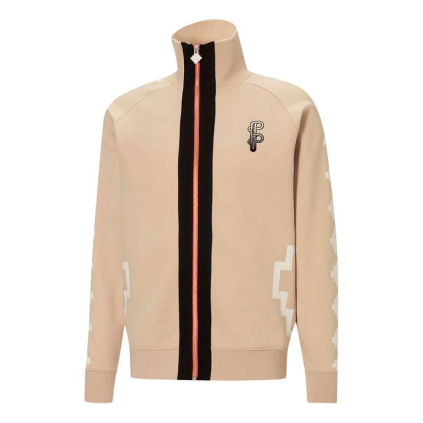 PUMA x PRONOUNCE Crossover Contrasting Colors Logo Casual Sports Knit Jacket Khaki 532141-20