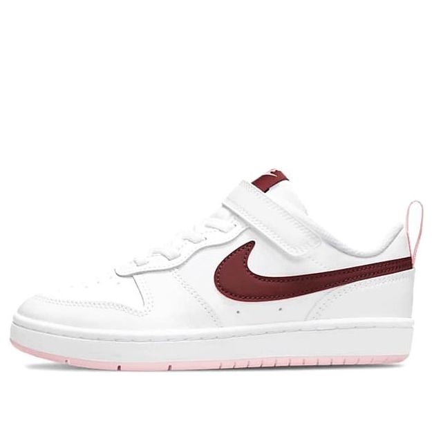 (PS) Nike Court Borough Low 2 'White Dark Beetroot' BQ5451-120