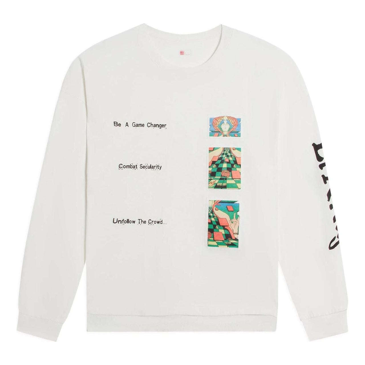 Li-Ning x Rooovie Graphic Long Sleeve T-shirt 'White' AHSSB19-1