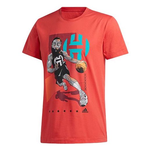 adidas Basketball Sports Short Sleeve Red FT8836