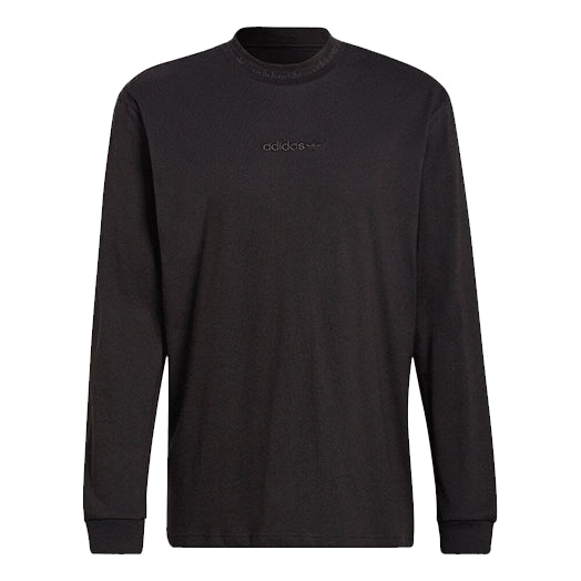 adidas originals Logo Sports Round Neck Long Sleeves Black HM2662