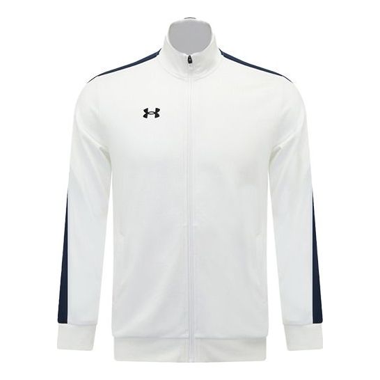 Under Armour Logo Printing Contrasting Colors Knit Sports Jacket White 21500440-100