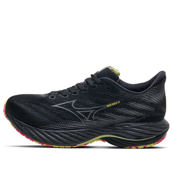 Mizuno Wave Rider 28 'Black Sunny Lime' J1GC246301