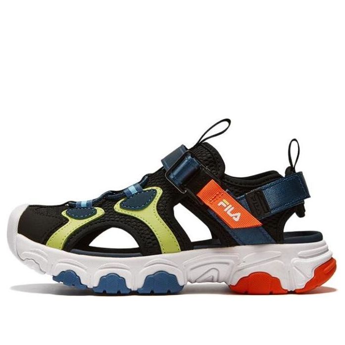 (GS) FILA Lifestyle Sandals 'Black White Blue' K15B321802FBB