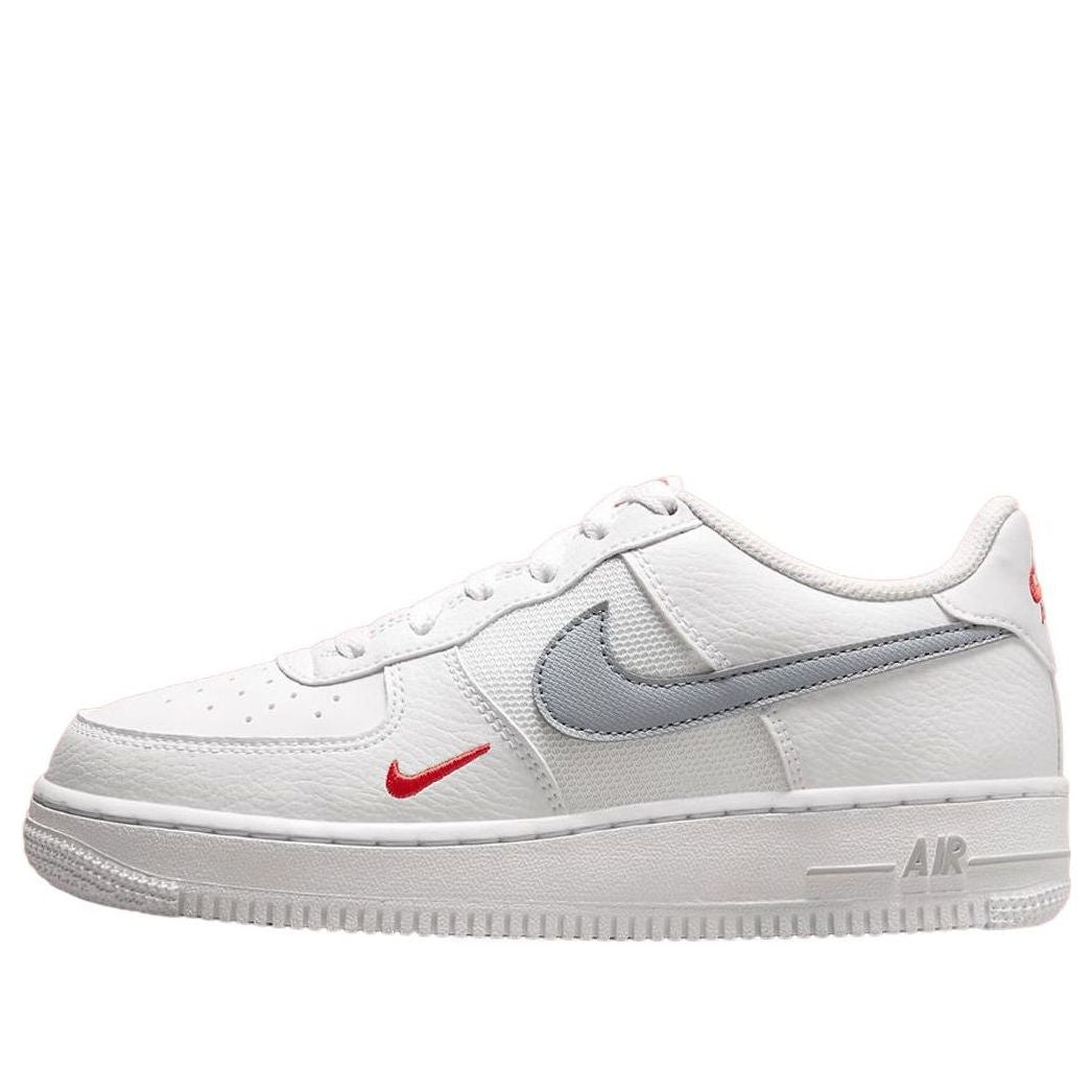 (GS) Nike Air Force 1 Low 'White Grey Red' FD9772-100